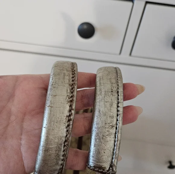 Gucci Tote Sherry Line Pink/Tan Webbing - Picture 6 of 10